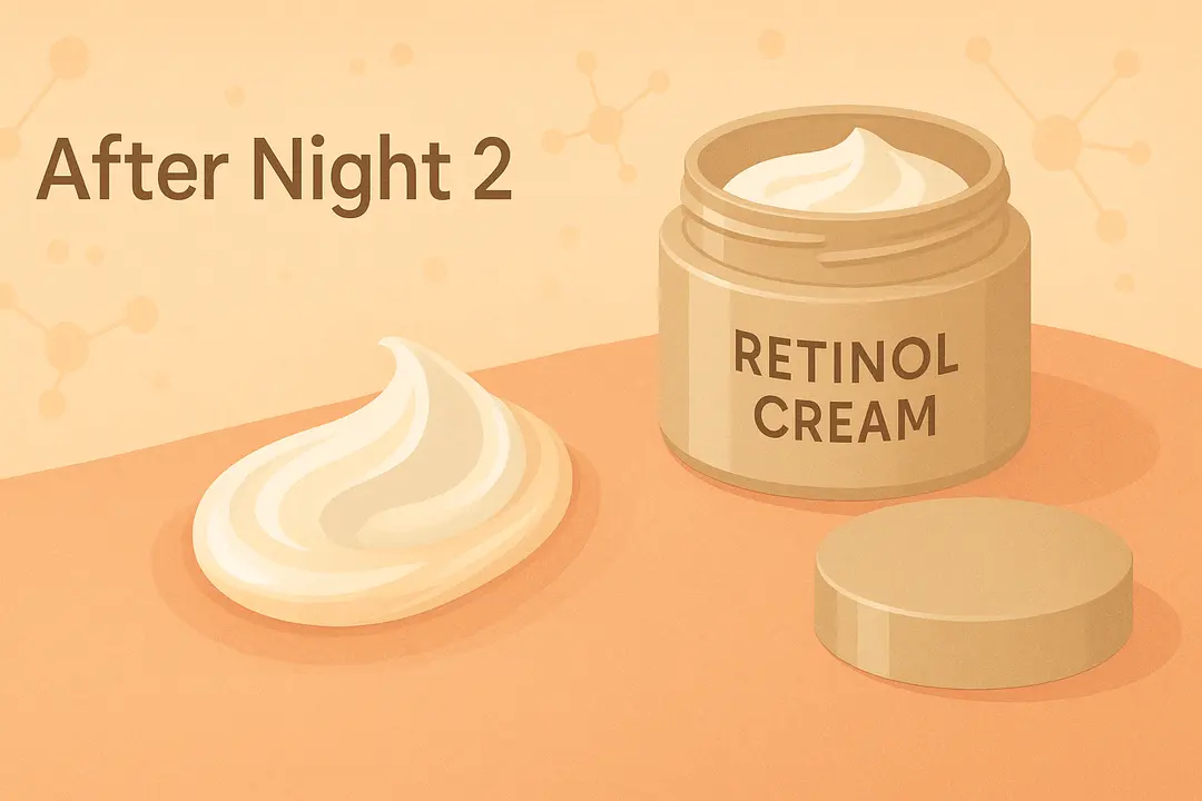 Retinol cream and hydrating moisturizer