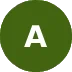 Profile placeholder with a white “A” on a green circle, representing client Azzi Zadeh.
