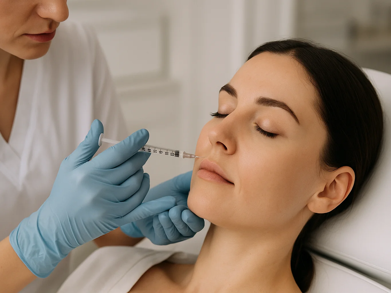 Woman with glowing skin after Jalupro and Profhilo treatments