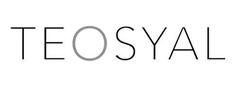 Teosyal logo in sleek black uppercase lettering