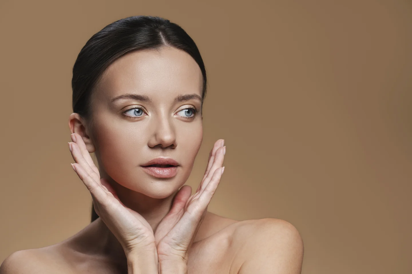 Natural-light portrait with smooth, radiant skin